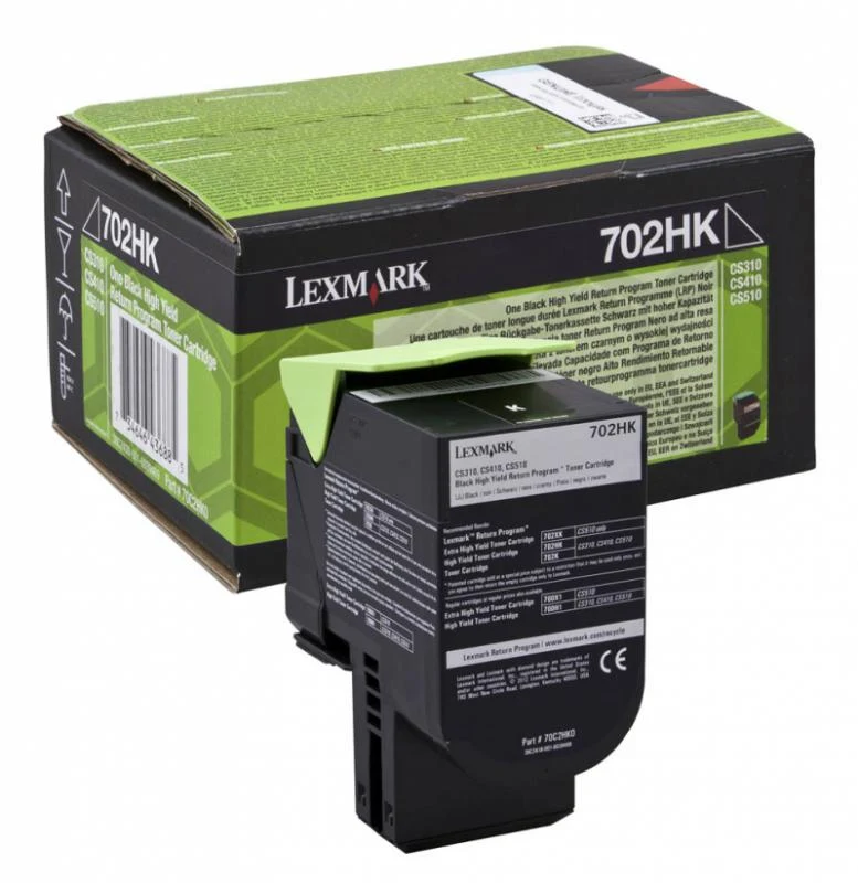 Toner Lexmark 70C2HK0 Toner Lexmark 702HK R, Black