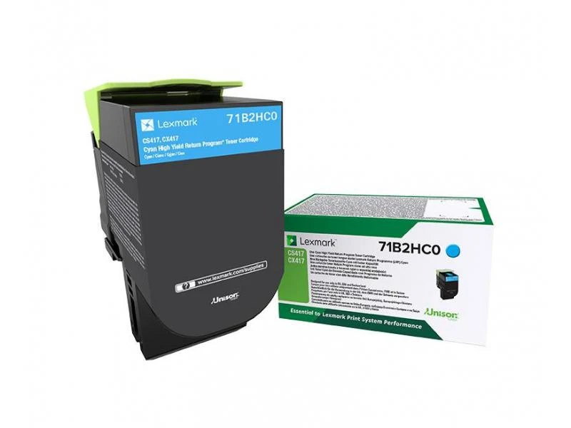 nod-71B2HC0-b79b296574478d91 Toner Lexmark 71b2hc0, Cyan