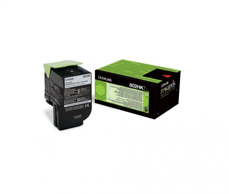 Toner Lexmark 80C2HK0 Toner Lexmark 802hk, Black