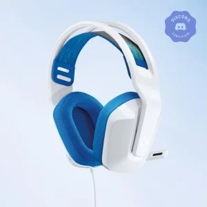 Casti Gaming Head-band Logitech G335, Wired, noise-canceling, alb