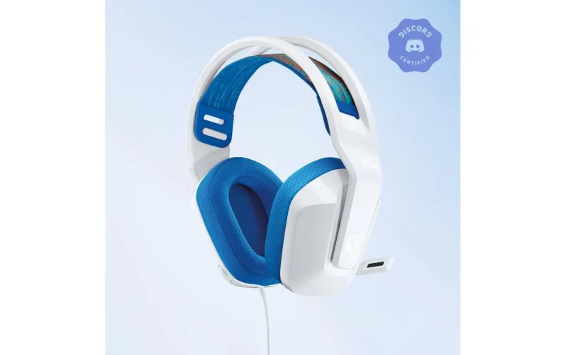 Casti Gaming Head-band Logitech G335, Wired, noise-canceling, alb