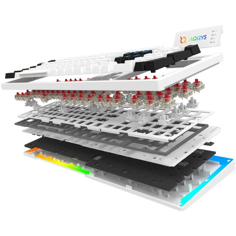 Tastatura Mecanica Gaming AQIRYS Aludra, RGB, USB, Alb
