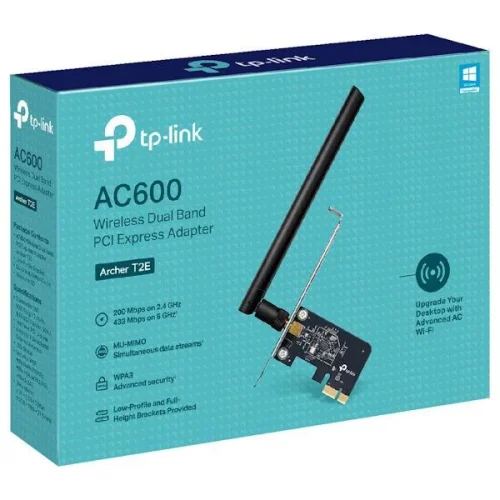 Placa de retea wireless TP-LINK Archer T2E, AC600, WiFI 5, Dual-Band Placa de retea wireless TP-LINK Archer T2E, AC600, WiFI 5, Dual-Band