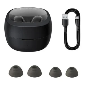 Casti In-ear Baseus Bowie WM02, Wireless, Negru