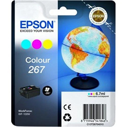 nod-C13T26704010-f83e66869cb09402 Cartus cerneala Epson 267 color, singlepack,pentru WorkForce WF-100 W