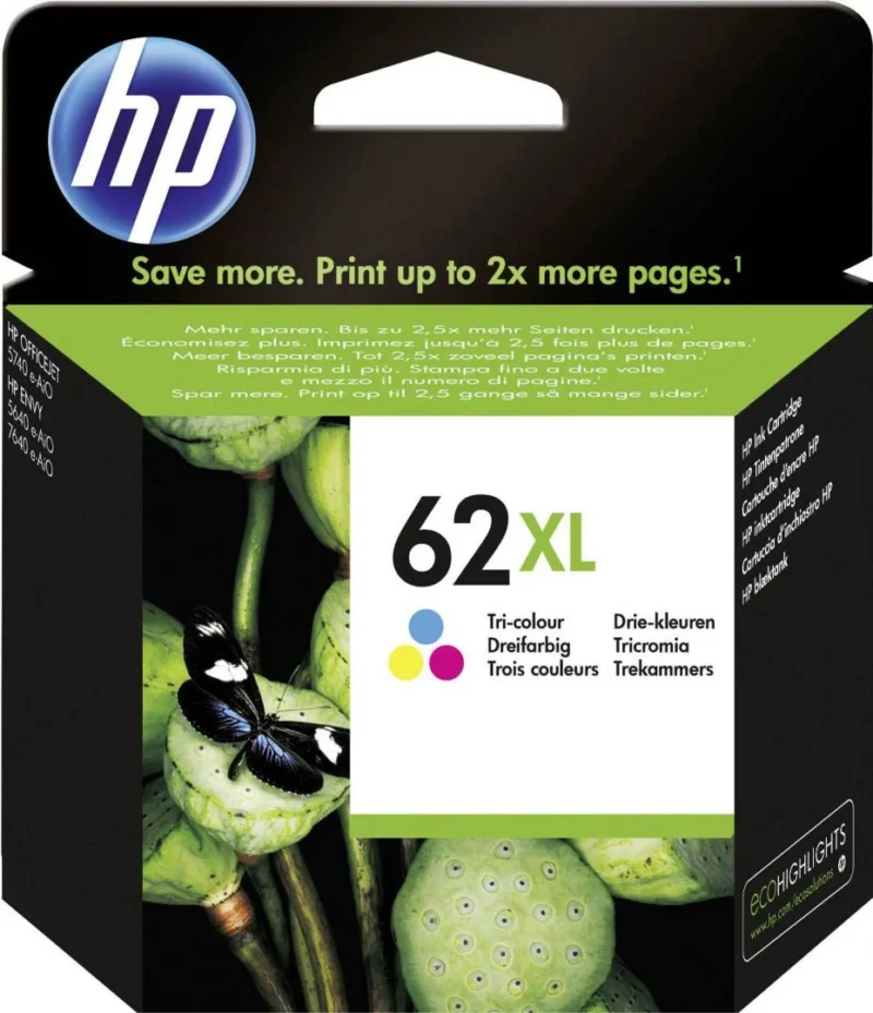 Cartus cerneala HP C2P07Ae Nr.62Xl Color 11.5 ml Cartus HP 62xl, Cyan, Magenta, Yellow