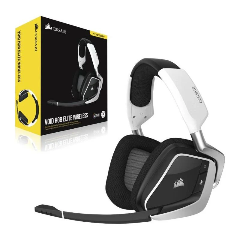 Casti Gaming Head-band Corsair VOID RGB ELITE, Wireless, Alb Casti Gaming Head-band Corsair VOID RGB ELITE, Wireless, Alb