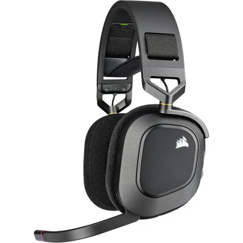 Casti Gaming Head-band Corsair HS80 RGB, Wireless, Negru