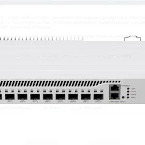 MikroTik Router de retea, CCR2004-1G-12S+2XS; Procesor: 1700 MHz, RAM: 4 GB, 128Mb NAND, RouterOS v7, interfata: 1 x 10/100/1000, 12 x SFP+, 2 x 25G SFP28, 2 x ventilatoare, consum maxim: 49W, dimensiuni: 443 x 224 x 44 mm.