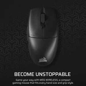Mouse Gaming Wireless CORSAIR M55, 24000 dpi, Negru