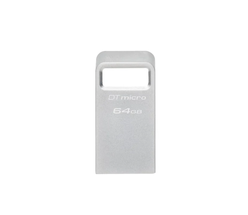 Memorie USB Kingston DataTraveler Micro 64 GB, USB 3.2, Argintiu
