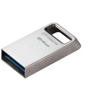 Memorie USB Kingston DataTraveler Micro 64 GB, USB 3.2, Argintiu