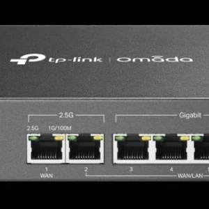 "Omada Multi-Gigabit VPN Router PORT: 1× 2.5G RJ45 WAN Port, 1× 2.5G RJ45 WAN/LAN Port, 1× Gigabit SFP WAN/LAN Port, 4× Gigabit RJ45 WAN/LAN Ports, 1× USB 2.0 port FEATURE: Integration with Omada SDN Controller, Support SSL VPN, OpenVPN and IPsec/ PPTP/ L2TP/ L2TP over IPSec VPN, 500000 Concurrent
