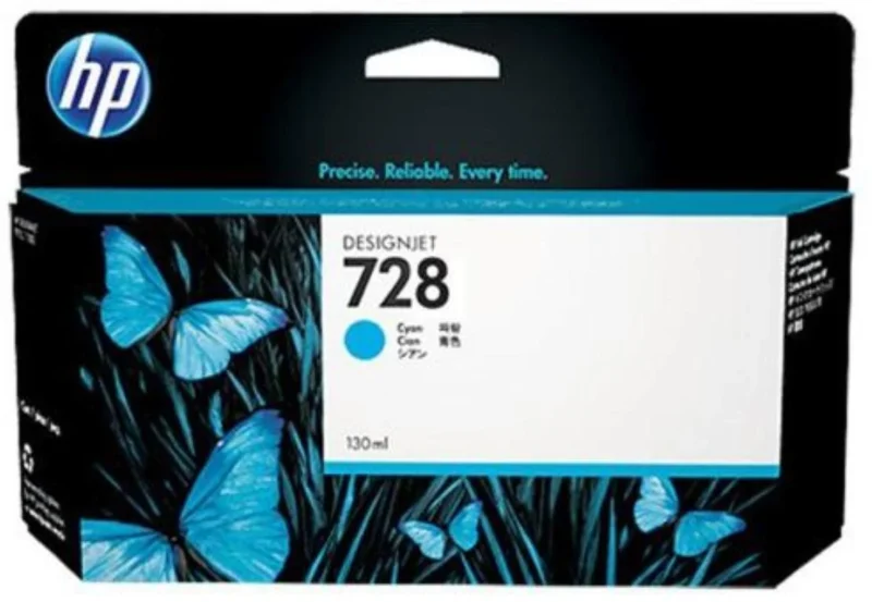 Cartus cerneala HP F9J67 A, 130 ml, cyan, DesignJet Ink Cartridge Cartus HP 728, Cyan