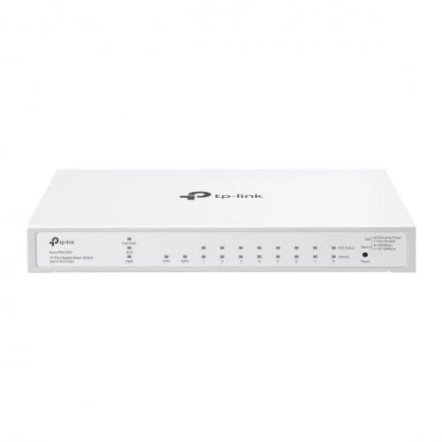 TP-LINK 10-Port Gigabit Smart Switch with 8-Port PoE+ FESTA FS310GP, iNTERFATA: 8× 10/100/1000Mbps PoE+ RJ45 Ports (Auto-Negotiation/Auto MDI/MDIX), 2× 100/1000 Mbps SFP Slots, dIMENSIUNI: 209×126×26 mm, Capacitate Switch: 209×126×26 mm, Packet Forwarding Rate: 14.88 Mpps, Cloud Management, TP-LINK 10-Port Gigabit Smart Switch with 8-Port PoE+ FESTA FS310GP