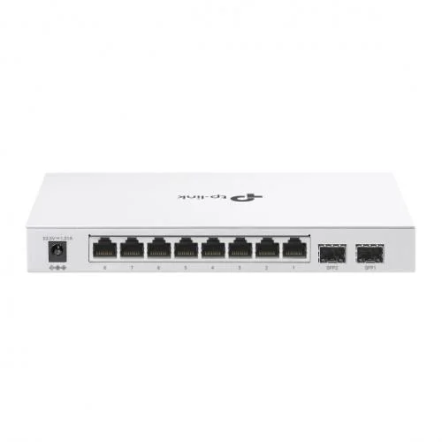 TP-LINK 10-Port Gigabit Smart Switch with 8-Port PoE+ FESTA FS310GP, iNTERFATA: 8× 10/100/1000Mbps PoE+ RJ45 Ports (Auto-Negotiation/Auto MDI/MDIX), 2× 100/1000 Mbps SFP Slots, dIMENSIUNI: 209×126×26 mm, Capacitate Switch: 209×126×26 mm, Packet Forwarding Rate: 14.88 Mpps, Cloud Management, TP-LINK 10-Port Gigabit Smart Switch with 8-Port PoE+ FESTA FS310GP