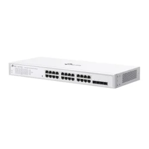 Switch TP-Link cu 24 de porturi, 24× 10/100/1000 Mbps RJ45 Ports (Auto- Negotiation/Auto MDI/MDIX), capacitate switch 56 Gbps, dimensiuni (440× 180×44 mm) Switch TP-Link cu 24 de porturi