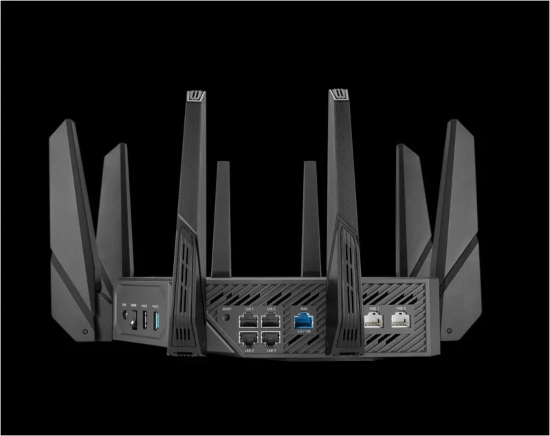 Router wireless ASUS ROG Rapture GT-AXE16000, WIFI 6E, Mesh, Quad-Band