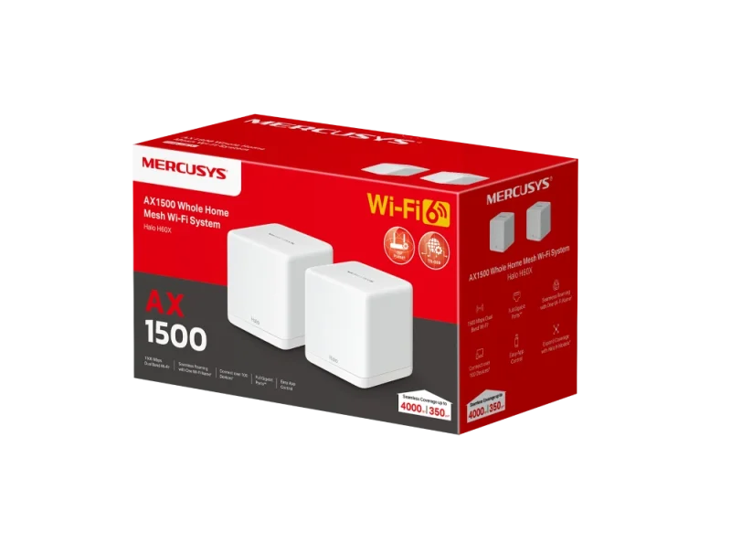 Router wireless MERCUSYS Halo H60X, WIFI 6, Mesh, Dual Band