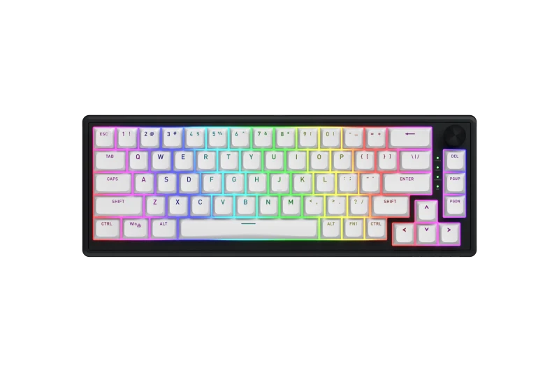 Tastatura Mecanica Gaming HATOR Skyfall Wireless 65, RGB, Wireless, Alb-Negru