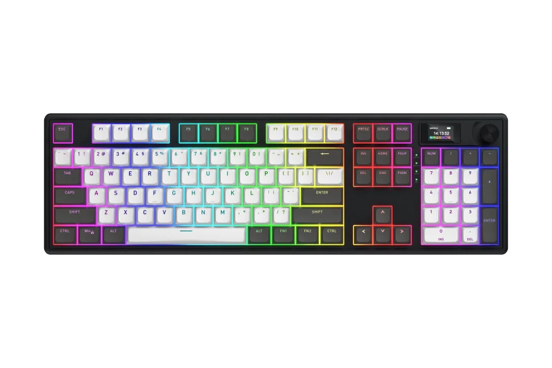Tastatura Mecanica Gaming HATOR Skyfall Pro Wireless 100, RGB, Wireless, Alb-Negru Tastatura Mecanica Gaming HATOR Skyfall Pro Wireless 100, RGB, Wireless, Alb-Negru