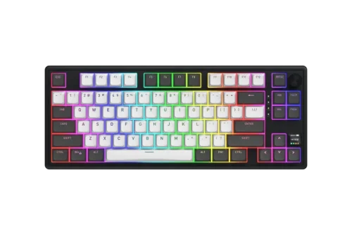 Tastatura Mecanica Gaming HATOR Skyfall Pro Wireless 80, RGB, Wireless, Gri