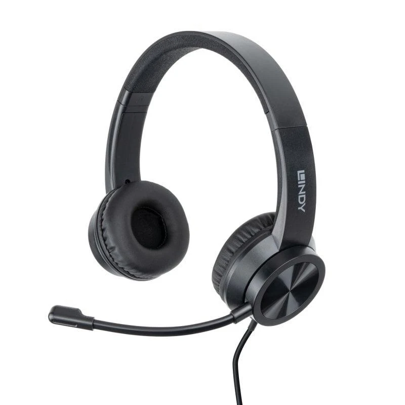 Casti Head-band Lindy Office, Wired, Negru