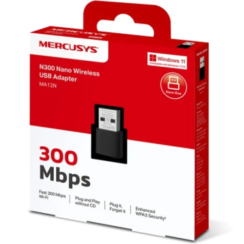 Adaptor Wireless MERCUSYS N300, WIFI 4, Mesh, Single Band Adaptor Wireless MERCUSYS N300, WIFI 4, Mesh, Single Band