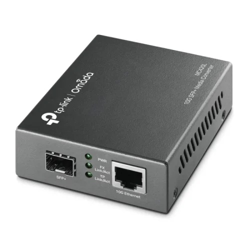 Omada 10G Multi-Gigabit RJ45 to 10G SFP+ Slot Supporting MiniGBIC Modules PORT: 1× 10G SFP+ Slot, 1× 10G Multi-Gigabit RJ45 Port (Auto MDI/MDIX) SPEC: Chassis MC1400 Rack-mountable