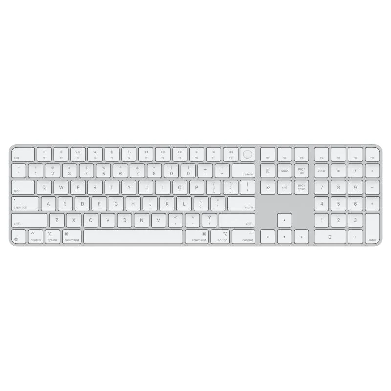 Apple Magic Keyboard (2024) w Touch ID and Numeric Keypad - US English - White Keys