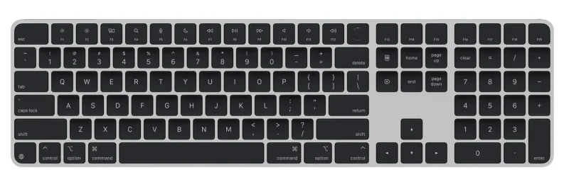 Apple Magic Keyboard (2024) w Touch ID and Numeric Keypad - Romanian - Black Keys