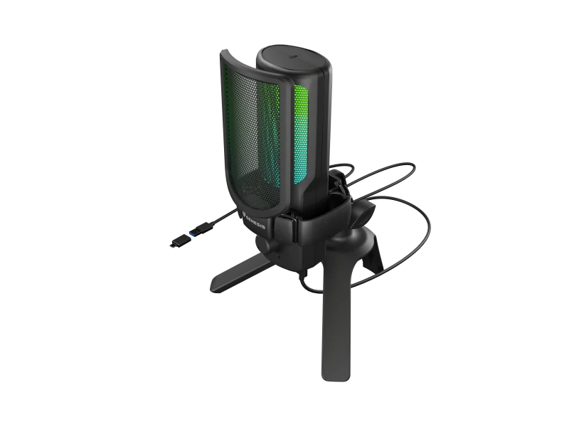 Microfon Genesis Radium 250, tip Cardioid, USB, LED backlight