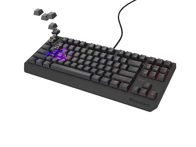 Tastatura Mecanica Gaming Genesis Thor 230 TKL, RGB, USB, negru