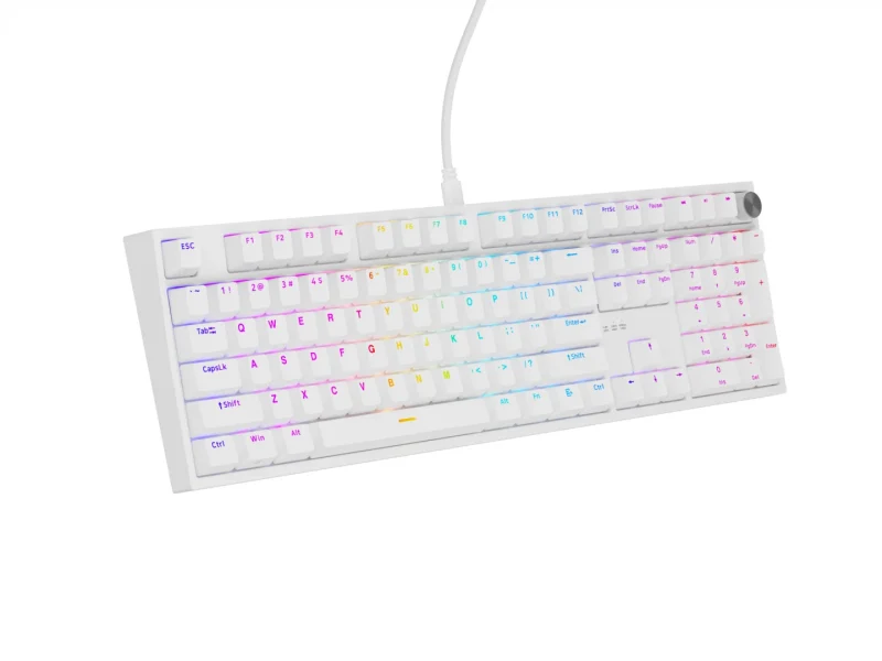 Tastatura Mecanica Gaming Genesis Thor 404, RGB, USB, Alb