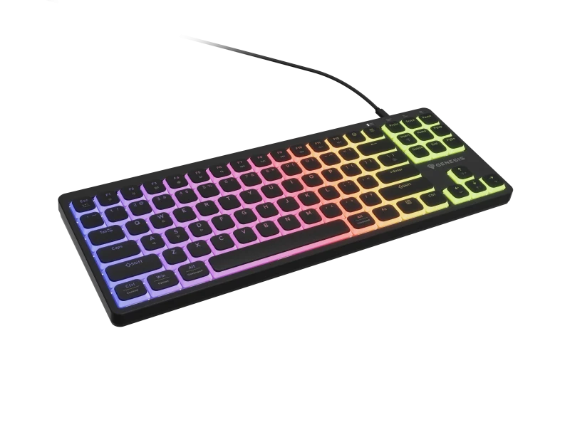 Tastatura Mecanica Gaming GENESIS Thor 430 TKL, RGB, USB, negru