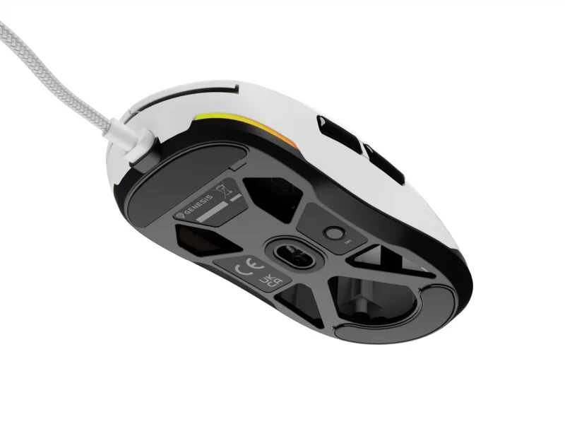 Mouse Gaming GENESIS Krypton 660, 12000 DPI, Alb