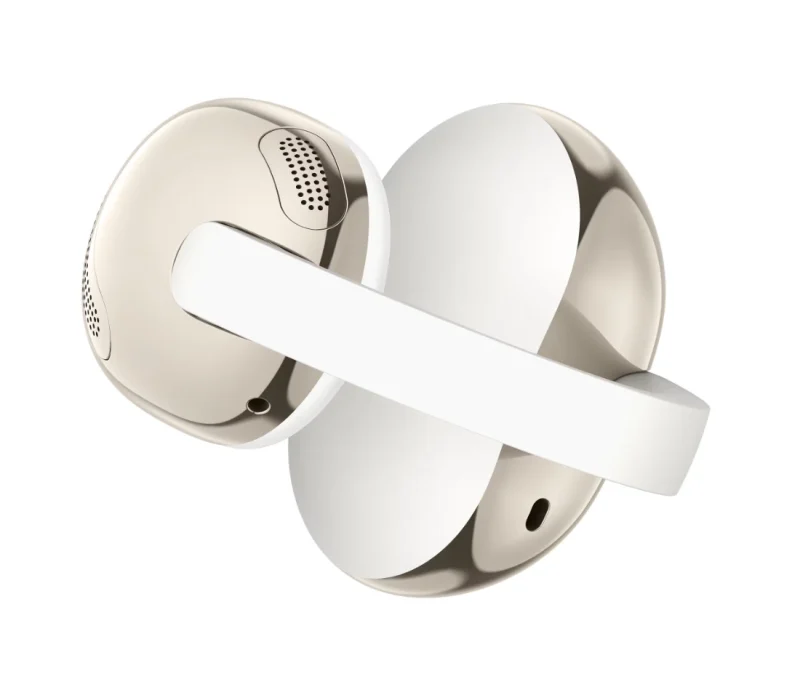 Casti Open-Ear TCL Crystal Clip, True Wireless, Bluetooth, IPX4 ,Autonomie 36 ore, White Gold