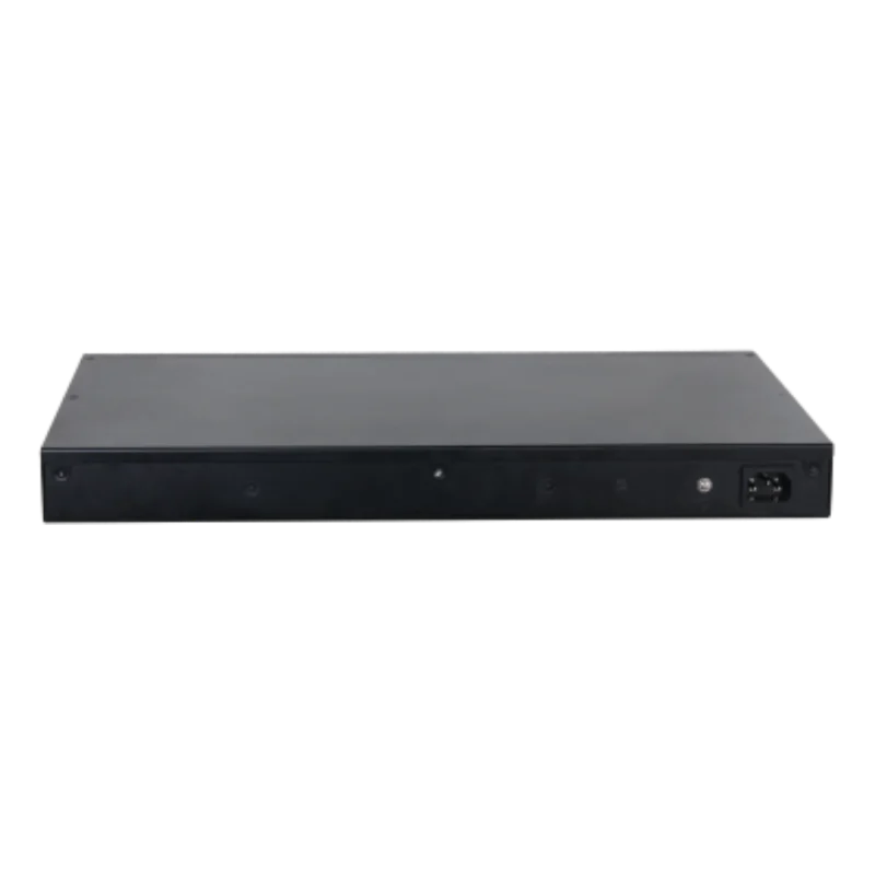 Dahua managed switch 26 porturi, 24 porturi POE, Interfata:24 x 10/100/1000 Mbps, 2 x 2 gigabit uplink combo ports, Buget POE: 370w, Switching Capacity: 56 Gbps, Packet Forwarding Rate: 41.7 Mpps, Standarde retea: IEEE 802.3, IEEE 802.3u, IEEE 802.3ab, Dimensiuni: 440 mm × 290.7 mm × 43.3 mm