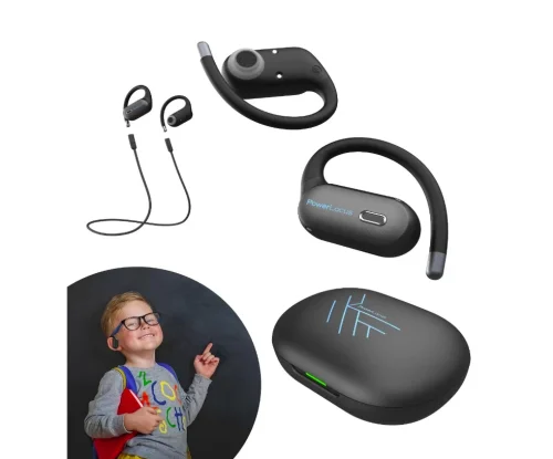 Casti In-ear PowerLocus Jumpy, Wireless, Negru Casti In-ear PowerLocus Jumpy, Wireless, Negru