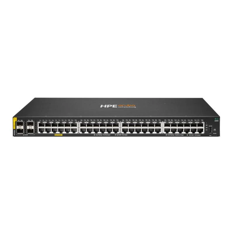 HPE Aruba Networking CX 6000 48G Class4 PoE 4SFP 740W Switch HPE Aruba Networking CX 6000 48G Class4 PoE 4SFP 740W Switch