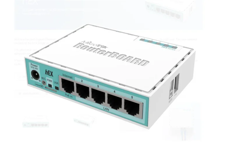 MIKROTIK 5-PORT GIGABIT ETHERNET ROUTER, RB750GR3, 5*10/100/1000Ethernet ports, CPU nominal frequency: 880 MHz, 2* CPU corecount, 4*CPU Threads count, Size of RAM: 256 MB, 5W