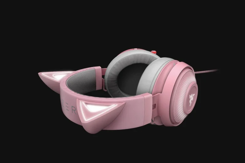 Casti Gaming Head-band Razer Kraken Kitty, Wired, noise-canceling, Roz