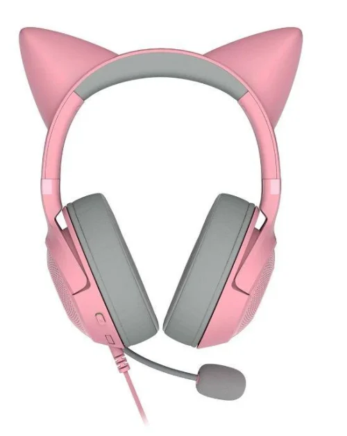 Casti Head-band Razer Kraken Kitty V2 Quartz Edition, Wired, Roz