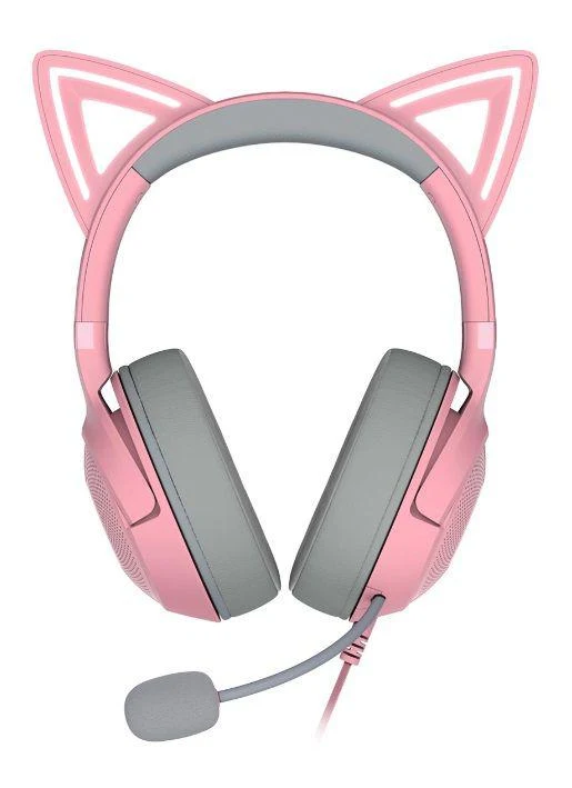 Casti Head-band Razer Kraken Kitty V2 Quartz Edition, Wired, Roz