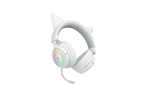 Casti Gaming Head-band Razer Kraken Kitty V3 Pro, Wireless/Wired, Alb Casti Gaming Head-band Razer Kraken Kitty V3 Pro, Wireless/Wired, Alb