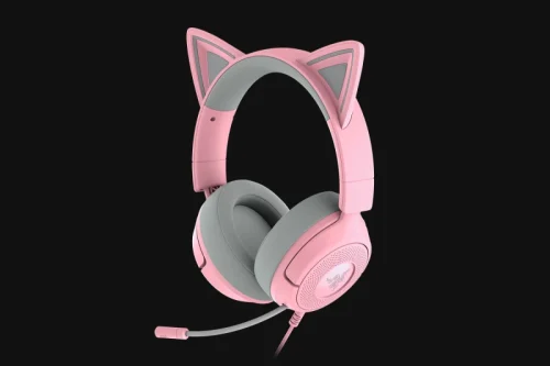 Casti Gaming Head-band Razer Kraken Kitty V3 X, Wired, Roz Casti Gaming Head-band Razer Kraken Kitty V3 X, Wired, Roz