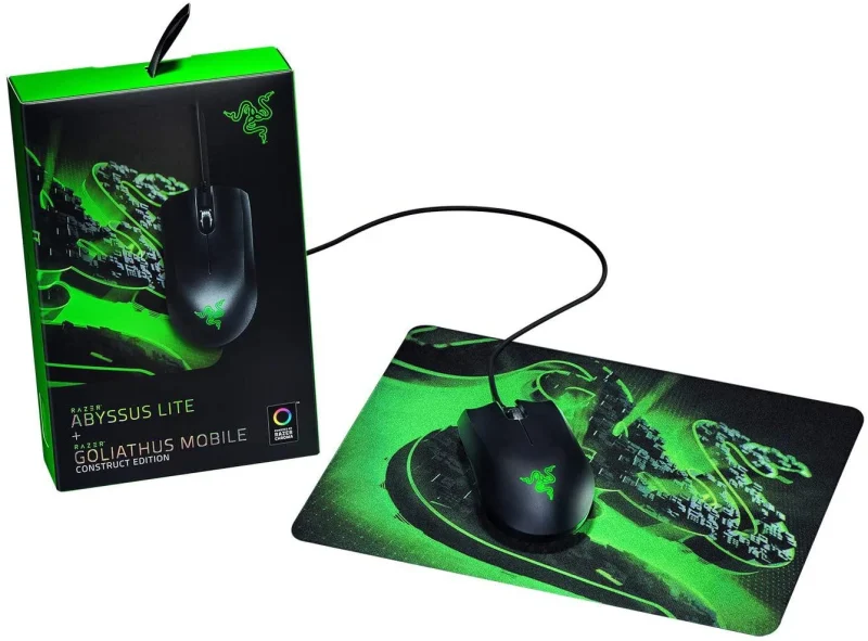 Mouse Gaming Razer Abysus Lite, Goliathus Mobile Construct Edition, negru Mouse Gaming Razer Abysus Lite, Goliathus Mobile Construct Edition, negru
