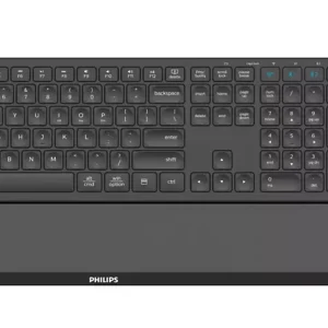 Kit Wireless tastatura si mouse Philips SPT6607B/00, taste numerice, negru