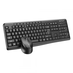 Kit tastatură și mouse wireless 2.4G Tastatură: cu rând independent de taste multimedia * Mod: 2.4G * Număr taste: 104 + 9 taste rapide * Material: ABS * Culoare: Negru * Chipset: Huntersun * Aspect: Orice aspect disponibil * Tip interfață: USB * Dimensiune: 442*152*25mm ; 440g * Baterie: 1*AAA (nu