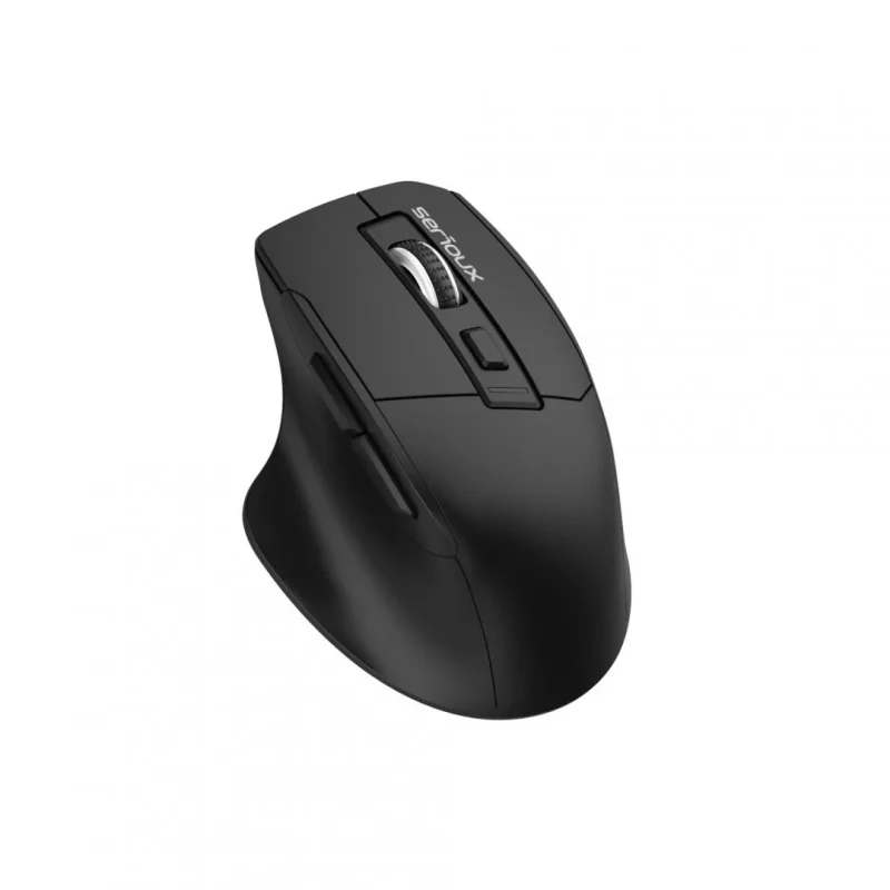 Mouse optic cu fir Serious USB 6D, Culoare neagra, Design ERGO Complet negru cu capac superior din cauciuc, 6 butoane DPI: 1200-1800-2400-3600DPI, Cablu PVC negru de 1,5 m, Ambalaj OEM în cutie de culori